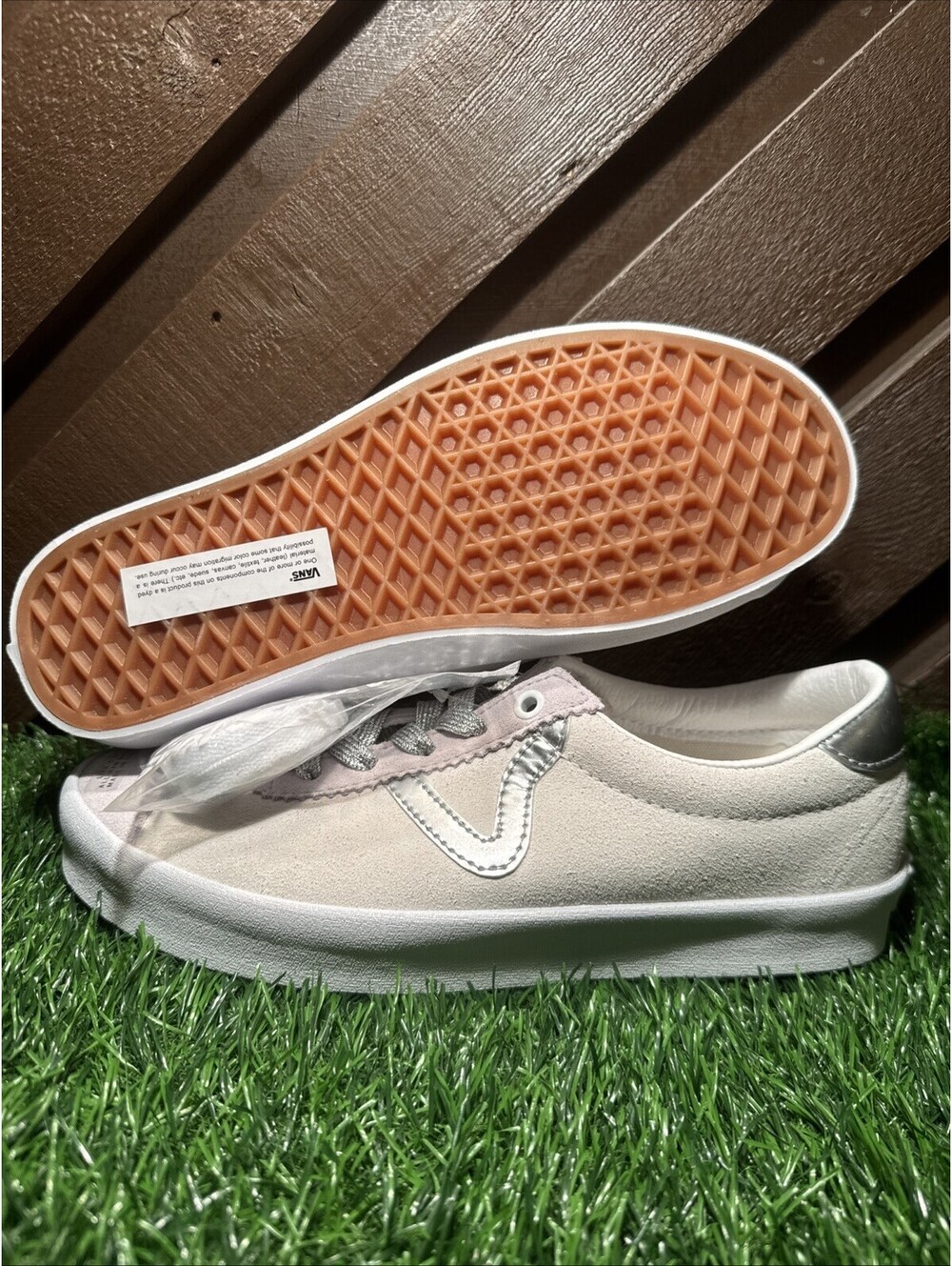 Size 8 - Vans Sport Low High Shine Grey